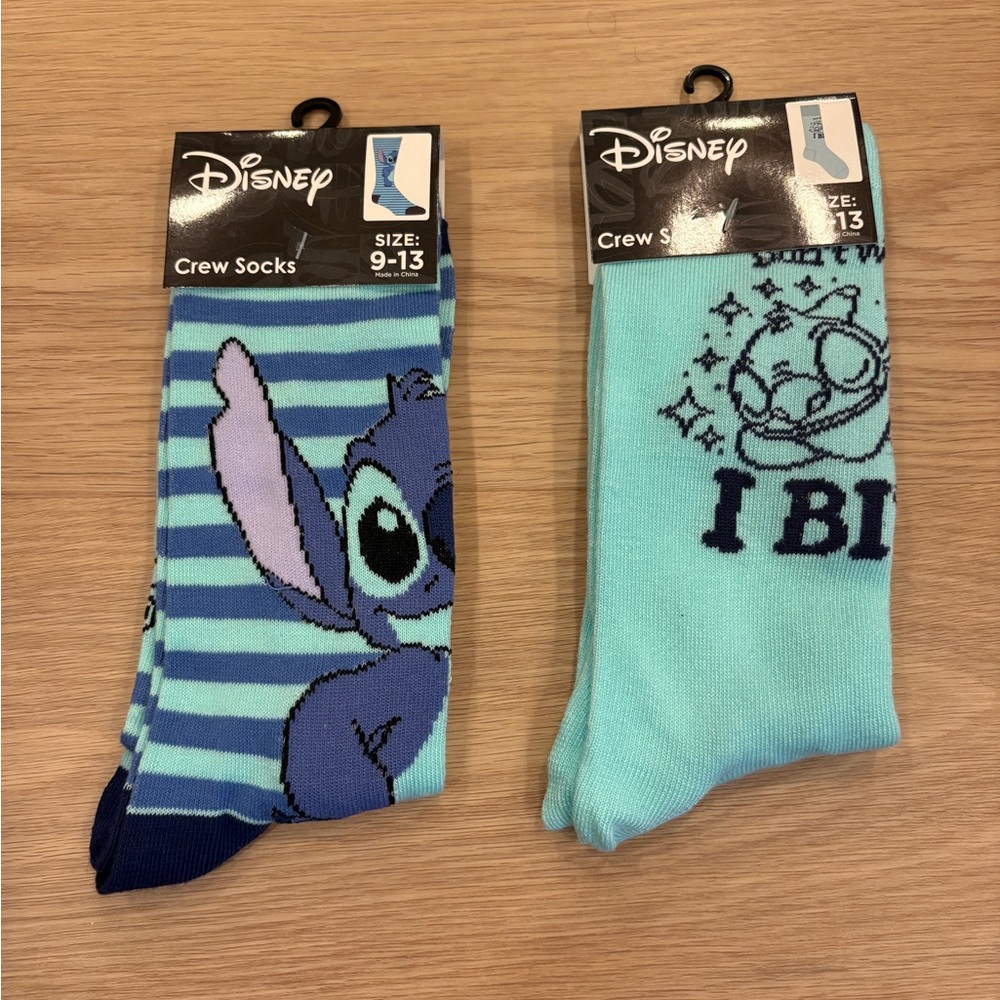 Disney Lilo & Stitch Crew Socks Set - Aqua & Navy - Picture 2 of 5